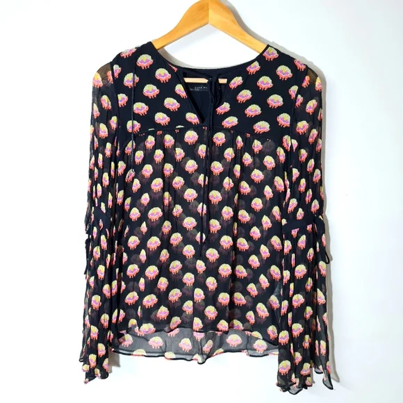 Zara printed georgette top. - Picture 2 of 4